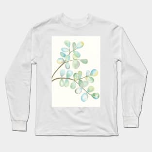 Watercolor Leaves Long Sleeve T-Shirt